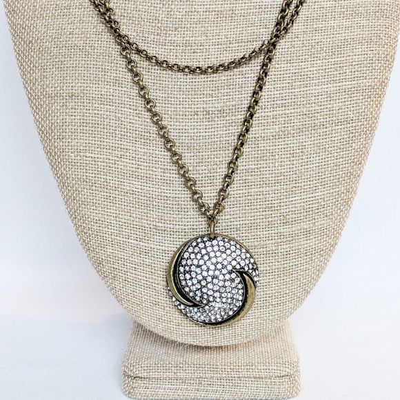 Lulu Frost for J. Crew Swirled Rhinestone Necklace - Picture 1 of 8